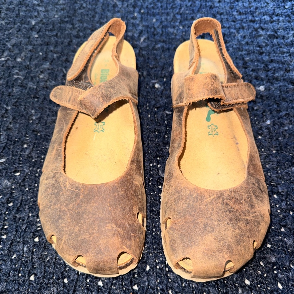 BioNatura Brown Leather Mules - Picture 2 of 4